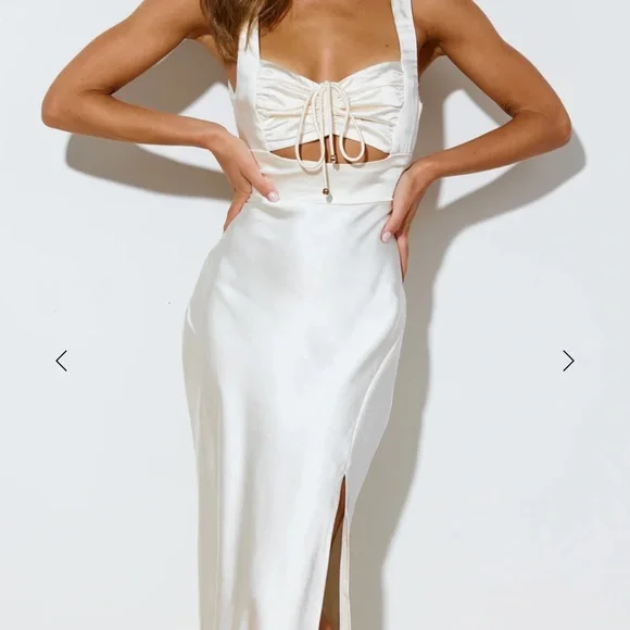 Hello Molly | Dresses | How Bout You Midi Dress Cream Hellomolly Dress  White Dress Engagement Dress | Poshmark